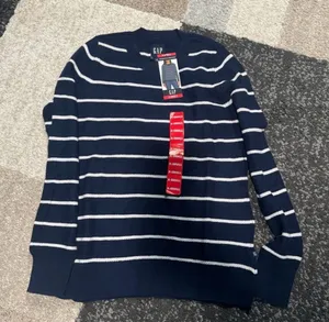 GAP Men's Navy Striped Sweater thumbnail 1