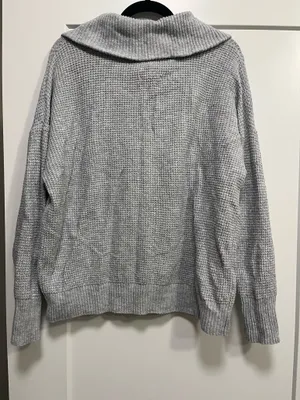 Aerie Waffle Kinit Quarter Zip Sweater thumbnail 2