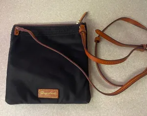 Dooney & Bourke North/South Triple Zip Preppy Modest Nylon Crossbody Bag… thumbnail 3