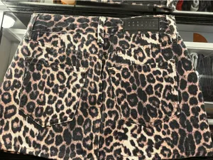 Pacsun Denim Leopard Skirt thumbnail 2