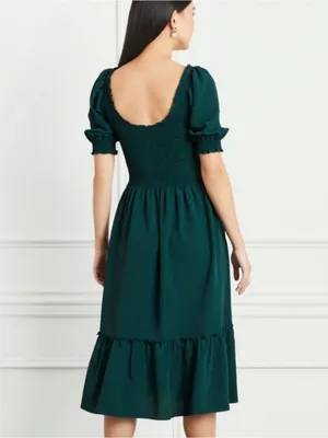 Hill House Home Louisa Nap Dress in green and emerald thumbnail 3
