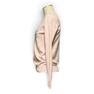S.Christina 100% Cashmere Sweater Sparkle Star Love Pink Silver Yellow Small/Med thumbnail 3