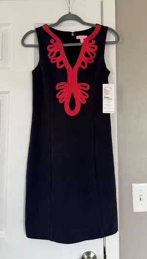 Lilly Pulitzer Embroidered Shift Midi Dress thumbnail 1