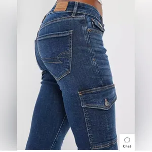 American Eagle Outfitters Low Rise Flare Stretch Jeans w Side Pockets Women’s 8 thumbnail 13