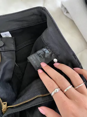Black Leather Pants Size 2 thumbnail 3