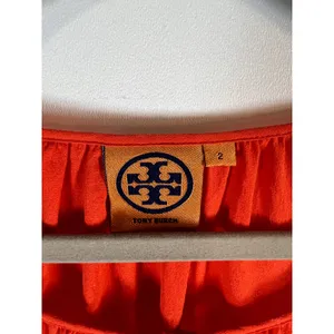 Tory Burch Orange 100% Silk Long Sleeve Blouse Top Style 11111168 Womens‎ Size 2 thumbnail 6