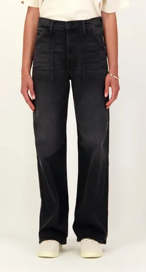 MOTHER Black High-Rise Wide Leg Jeans 1171 thumbnail 1