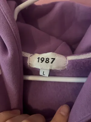 1987 Hoodie Purple Size L thumbnail 3