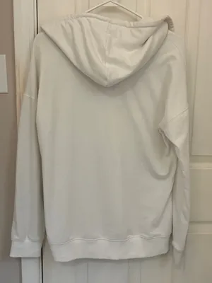 Amazon Brand Pullover Snap Button Hoodie in White thumbnail 7
