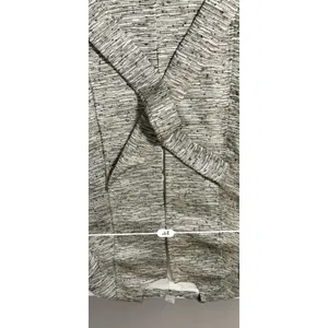 White House Black Market Metallic Tweed Tie Waist Coat Gray Cream Size 14 thumbnail 7