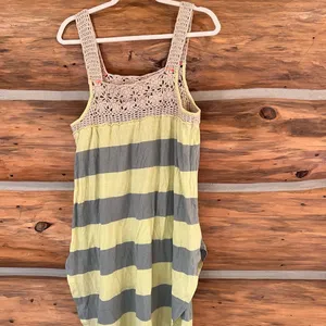 Free People Womens Luca Linen Blend Crochet Tank Top thumbnail 4