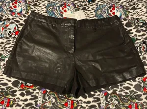 NWT American Eagle Outfitters Faux Leather Shorts thumbnail 1