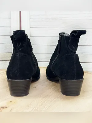 Vionic Vera Suede Western Ankle Boots Booties Black Women 8.5 Water Resistant thumbnail 6