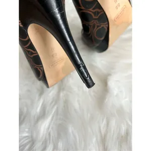Coach Black Logo Platform Pumps 8.5 heels 4.5 heels thumbnail 3