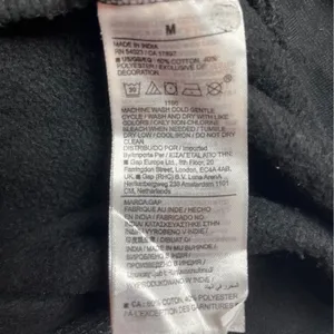 Gap Black Hoodie Sweatshirt M Cotton Blend Pullover With Front Pocket & Gap Logo thumbnail 4
