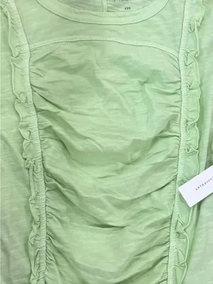 NWT Pilcro Green Ruched Short Sleeve Tee thumbnail 4