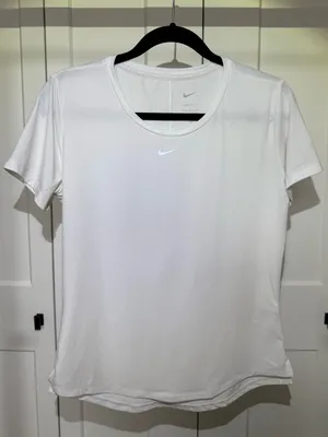 Nike White Short Sleeve Dri-FIT Tee thumbnail 1
