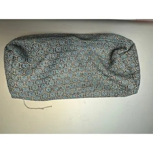 New Hope Girls Blue Honeycomb Woven‎ Zippered Pouch Makeup Toiletry Travel Bag thumbnail 2