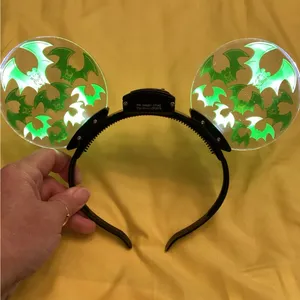 NWOT Disney Parks Happy Halloween Light-Up Bat Headband thumbnail 4