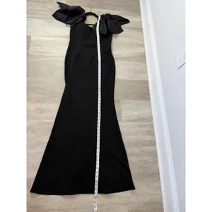Lulus Pristine Sensation Black Bow Off-the-Shoulder Maxi Dress Size Medium thumbnail 12