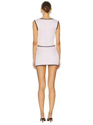 MORE TO COME Rory Skirt Set in Pink Black Medium New Womens Dressy Satin thumbnail 2