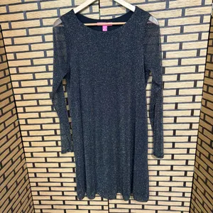 Lilly Pulitzer Ophelia Fairy‎ Whimsigoth Black Shift Dress Size Large thumbnail 2