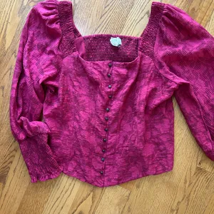 Anthropologie Textured Puff-Sleeve Blouse thumbnail 1