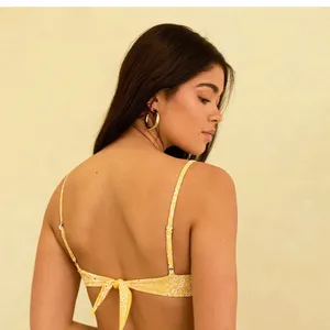 Dippin’ Daisy’s Yellow Floral High-Cut Bikini Bottoms thumbnail 2