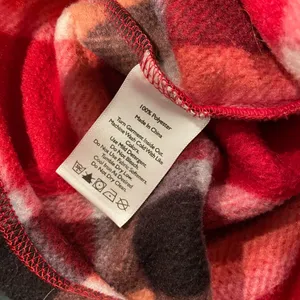 Eddie Bauer Size XXL Pink Plaid Long Sleeve Quarter Zip Pullover Fleece Jacket thumbnail 8