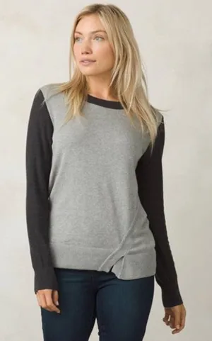 Prana Ansleigh Pullover Slit Sweater Grey‎ Small thumbnail 1