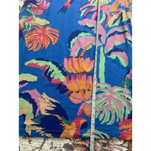 Farm Rio Made of Brasil Orange Parrot Graphic Padded Shoulder T-Shirt Dress XS thumbnail 7