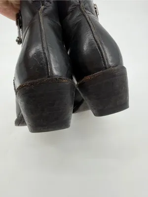 FRYE Sacha Moto Short Bootie Double Zip Black Size 6 thumbnail 6