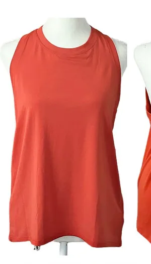 Athleta Ease In Tank Workout Racerback Relaxed Fit Tank Top Orange Size Small thumbnail 1