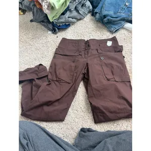 Y2K Cargo Utility Pants Cache Brown High‎ Waisted Cotton Straight Leg Trousers 0 thumbnail 4