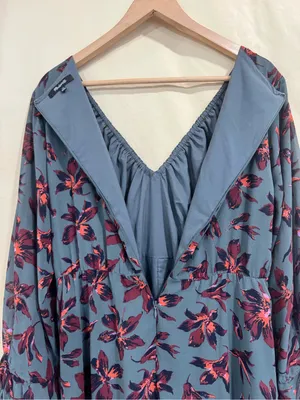 Madewell Green Floral Winter Orchid Willowleaf Tie Sleeves Maxi Dress 10 thumbnail 11