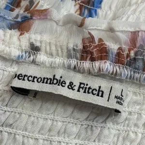 Abercrombie & Fitch Smocked Puff Sleeve Midi Dress Floral Coquette Cottagecore L thumbnail 9