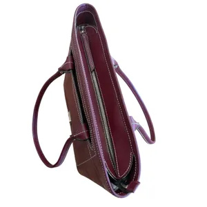 Dooney & Bourke Beacon Collection Matte Bordeaux Vacchetta Leather Shoulder Bag thumbnail 3