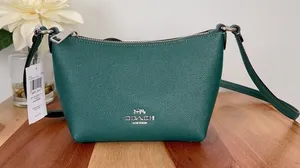NWT Coach‎ Leather Zip Top Crossbody Bag thumbnail 1