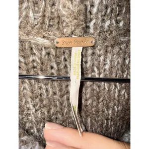 Free People Sz XS Cardigan Hooded Sweater Wool Blend Chunky CottageCore Boho Y2K thumbnail 3