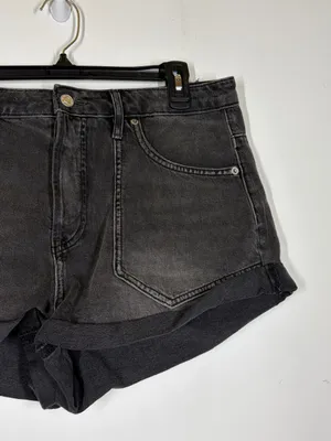 Free People Black Button Fly Denim Jean Shorts Size 31 thumbnail 4