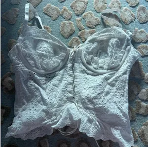 White eyelet corset top thumbnail 1