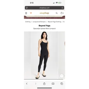 Beyond Yoga Beyond Yoga Spacedye Uplevel Midi Jumpsuit Black Sz M NEW $138 MSRP thumbnail 3