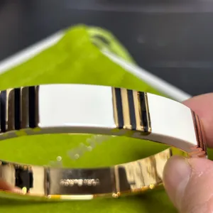 Tory Burch Gold and Ivory Enamel Bracelet thumbnail 6