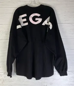 Spirit Jersey "Vegas" black jersey shirt women's puffy spellout size large thumbnail 1