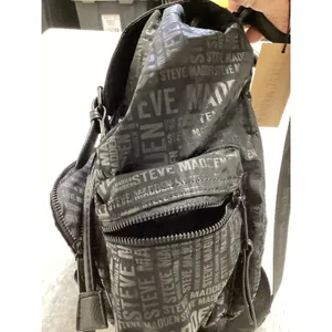 Steve Madden BSOLLY Backpack Black Multi Logo‎ Print Nylon Bag DO328735 NEW thumbnail 4