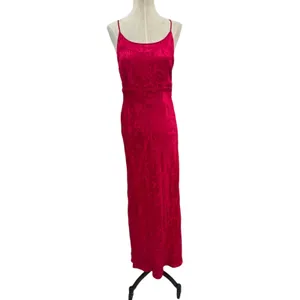 Privacy Please Mia Maxi Dress‎ Slip Maxi Floral Satin Hot Pink Size Small thumbnail 3