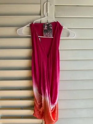 Young Fabulous & Broke Hot Pink Draped Sleeveless Top thumbnail 4