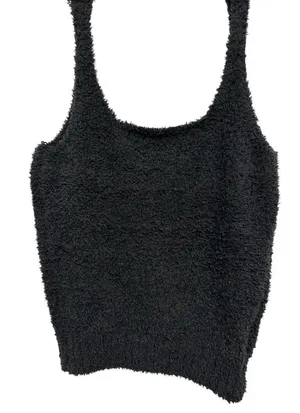 SKIMS‎ Black Fuzzy Tank Top thumbnail 1