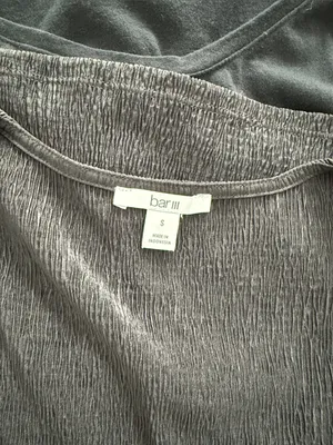 Bar III Black‎ Textured Surplice Tank thumbnail 2