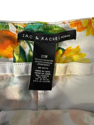 Zac & Rachel 22W Citrus Fruit Floral Polka Dot Pull On Skort Golf Resort Plus thumbnail 5